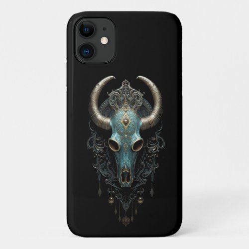 Mystic Western Majesty Bull Skull Phone Case