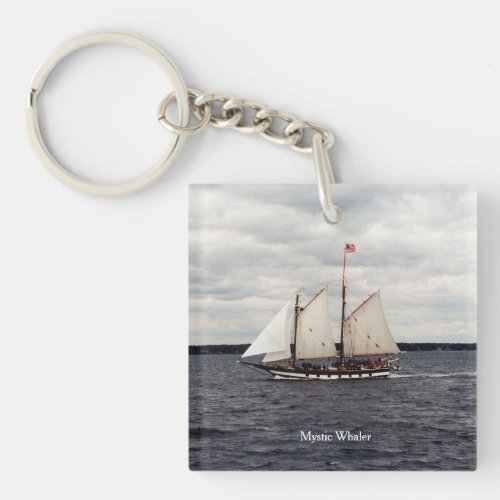 Mystic Whaler acrylic key chain