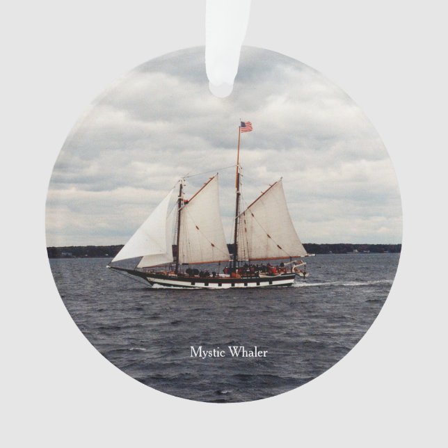 Mystic Whaler acrylic ornament (Front)