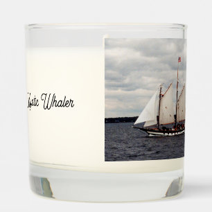 Mystic Whaler glass candle