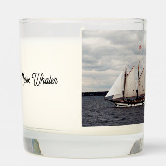 Mystic Whaler glass candle