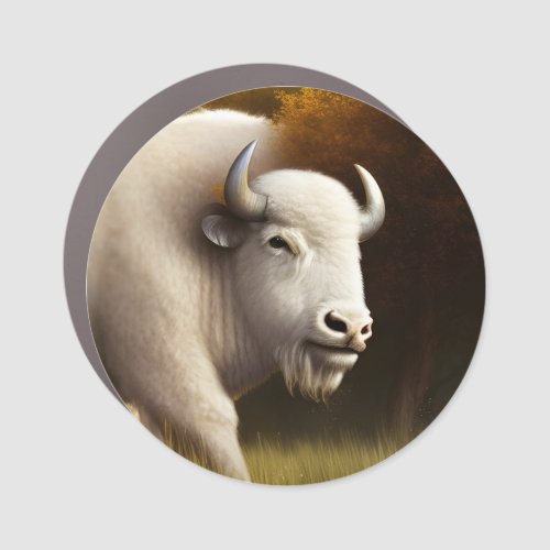 Mystic White Buffalo Digital Art   Car Magnet