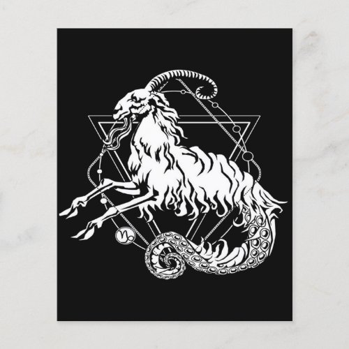 Mystic White Capricorn  Zodiac Star Flyer