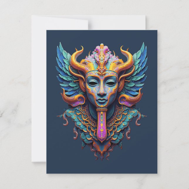 Mystic Winged Deity RSVP Card (Front)