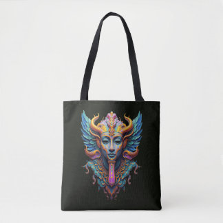 Mystic Winged Deity Tote Bag