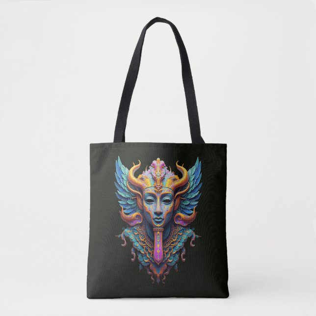 Mystic Winged Deity Tote Bag (Front)