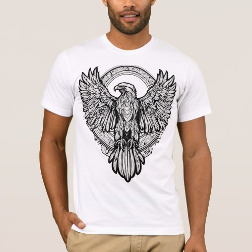 Mystic Wings Crystal Eagle T_Shirt Designs