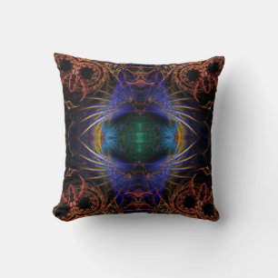 Mystic Wings Fractal Art Cushion