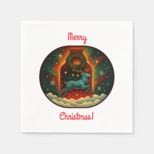 Mystic Winter Stag Napkins