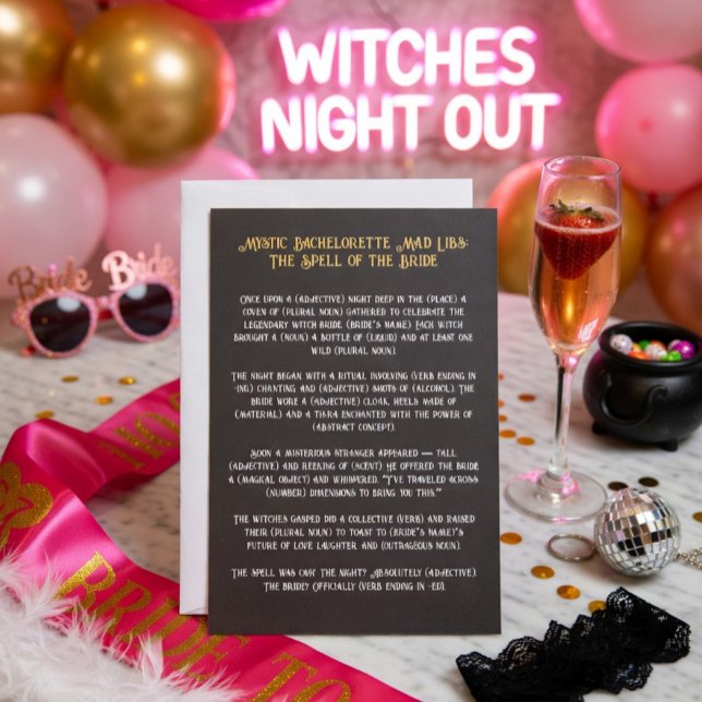 Mystic Witch Bachelorette Party Mad Libs (Creator Uploaded)
