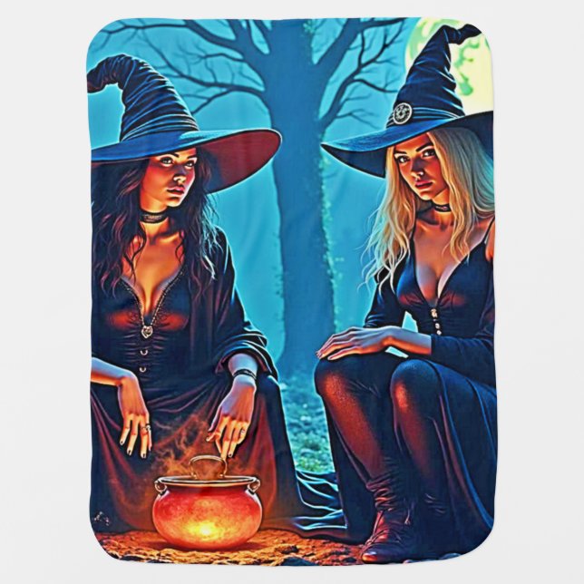 Mystic Witches Cauldron Spellbound Baby Blanket (Front)