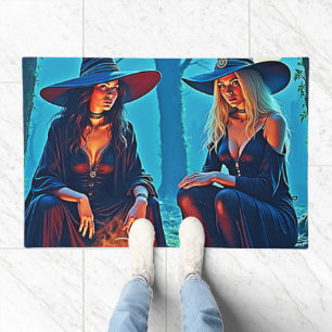 Mystic Witches Cauldron Spellbound Doormat