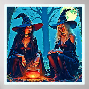 Mystic Witches Cauldron Spellbound Poster