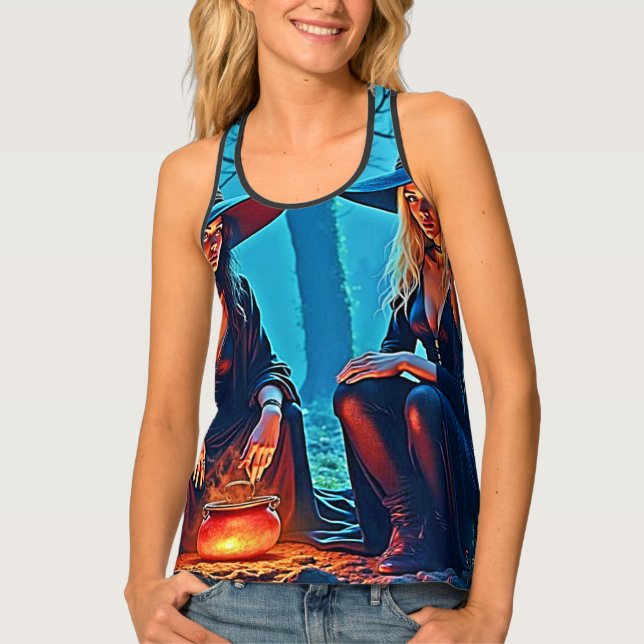 Mystic Witches Cauldron Spellbound Tank Top (Front)