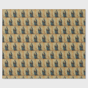 Mystic Wizard Grimoire Vintage Fantasy Wrapping Paper