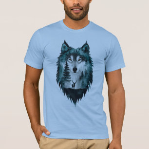 Mystic Wolf Forest T-Shirt with Wild at Heart Back