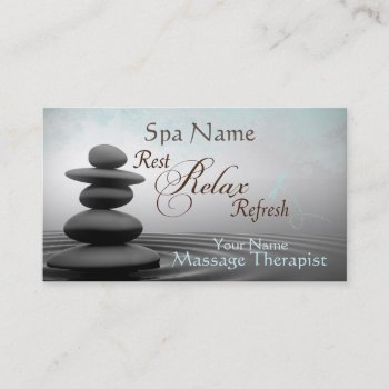Mystic Zen Design Massage Therapist Business Card by Siberianmom at Zazzle