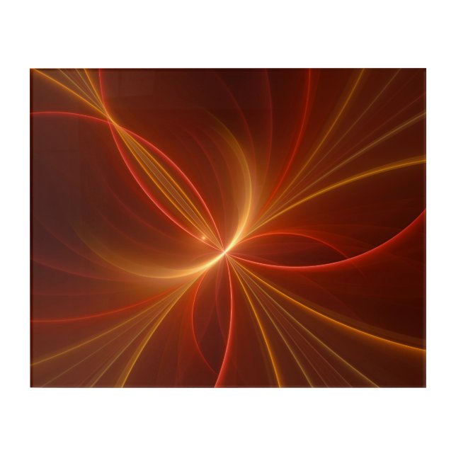 Mystical Abstract Fractal Art Modern Warm Colors (Front)