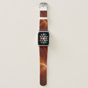 Mystical Abstract Fractal Art Modern Warm Colors Apple Watch Band