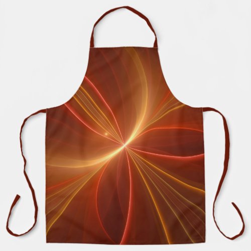 Mystical Abstract Fractal Art Modern Warm Colors Apron