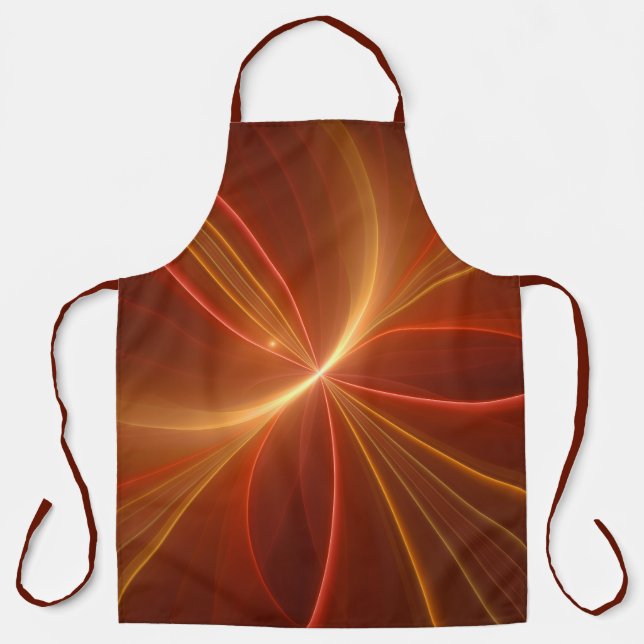 Mystical Abstract Fractal Art Modern Warm Colors Apron (Front)
