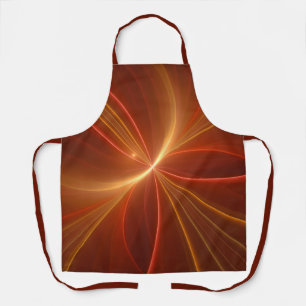 Mystical Abstract Fractal Art Modern Warm Colors Apron