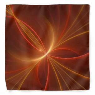 Mystical Abstract Fractal Art Modern Warm Colors Bandana
