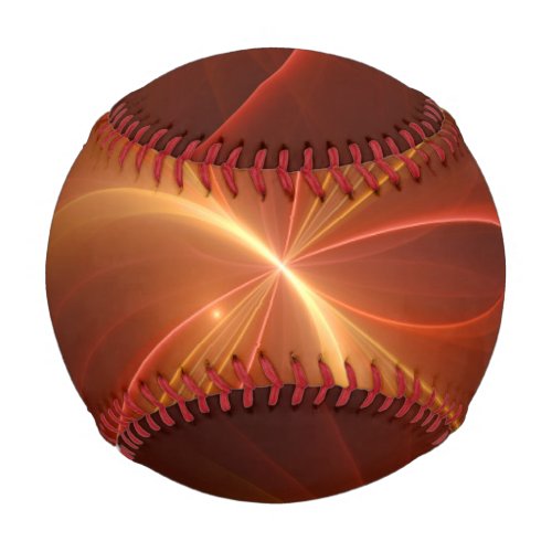 Mystical Abstract Fractal Art Modern Warm Colors Baseball