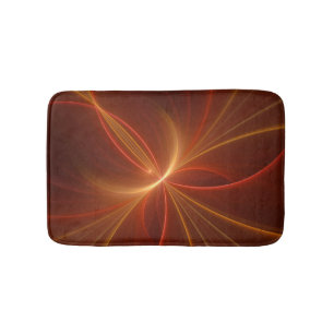 Mystical Abstract Fractal Art Modern Warm Colors Bath Mat