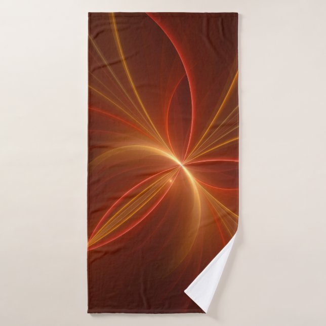 Mystical Abstract Fractal Art Modern Warm Colors Bath Towel (Bath Towel)