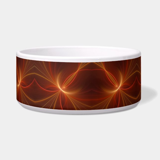 Mystical Abstract Fractal Art Modern Warm Colors Bowl (Front)
