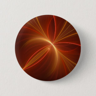 Mystical Abstract Fractal Art Modern Warm Colors Button