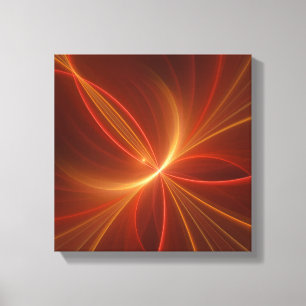 Mystical Abstract Fractal Art Modern Warm Colors Canvas Print