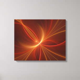 Mystical Abstract Fractal Art Modern Warm Colors Canvas Print