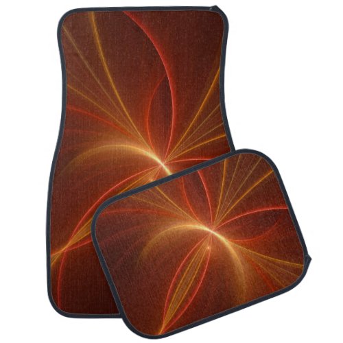 Mystical Abstract Fractal Art Modern Warm Colors Car Floor Mat