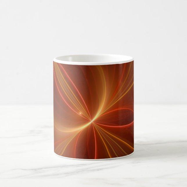 Mystical Abstract Fractal Art Modern Warm Colors Coffee Mug (Center)