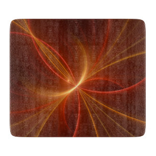 Mystical Abstract Fractal Art Modern Warm Colors Cutting Board