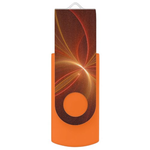 Mystical Abstract Fractal Art Modern Warm Colors Flash Drive