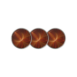 Mystical Abstract Fractal Art Modern Warm Colors Golf Ball Marker