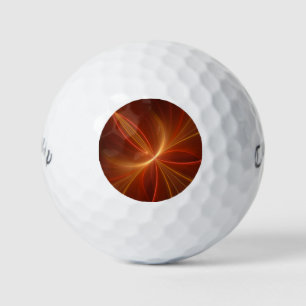 Mystical Abstract Fractal Art Modern Warm Colors Golf Balls