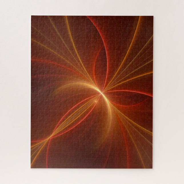 Mystical Abstract Fractal Art Modern Warm Colors Jigsaw Puzzle (Vertical)
