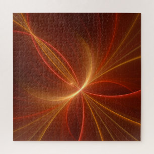 Mystical Abstract Fractal Art Modern Warm Colors Jigsaw Puzzle