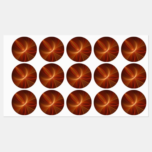 Mystical Abstract Fractal Art Modern Warm Colors Labels (Sheet)