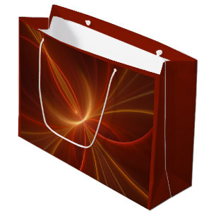 Mystical Abstract Fractal Art Modern Warm Colors Large Gift Bag