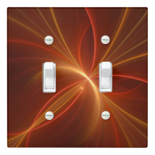 Mystical Abstract Fractal Art Modern Warm Colors Light Switch Cover