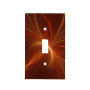 Mystical Abstract Fractal Art Modern Warm Colors Light Switch Cover