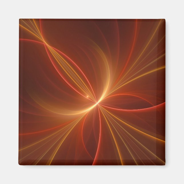 Mystical Abstract Fractal Art Modern Warm Colors Magnet (Front)