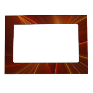 Mystical Abstract Fractal Art Modern Warm Colors Magnetic Frame