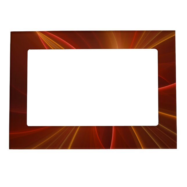 Mystical Abstract Fractal Art Modern Warm Colors Magnetic Frame (Front)