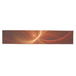Mystical Abstract Fractal Art Modern Warm Colors Medium Table Runner